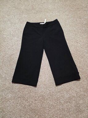 White House Black Market Women’s Black Pedal Pusher Stretch Work Pants Size 6